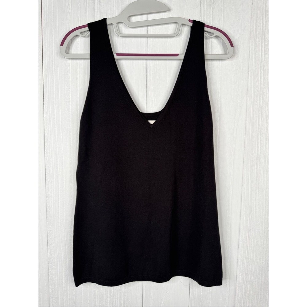 LITA By Ciara V-Neck Black Top Size M NWOT